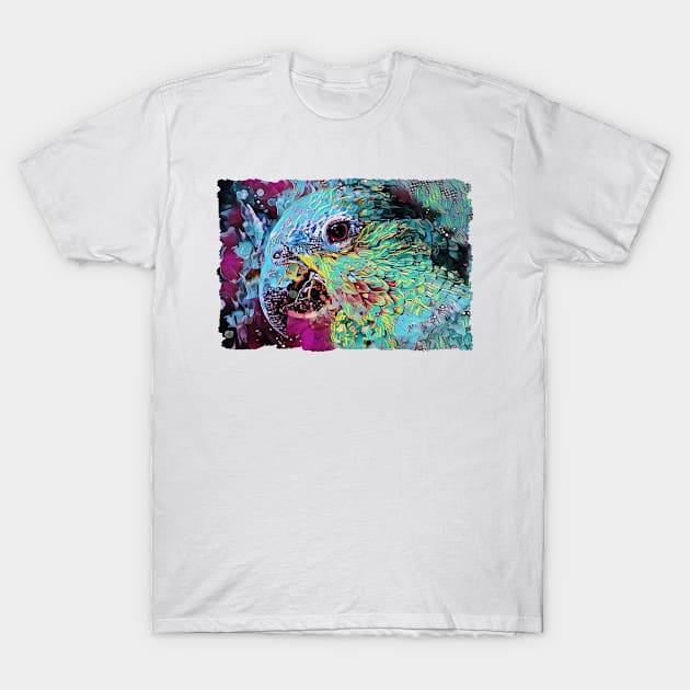 Parrot Abstract Art Design T-Shirt by PhotoArts